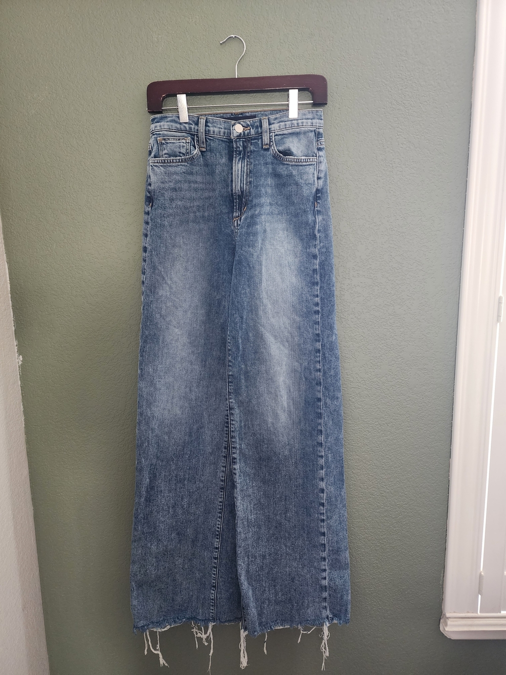 Joe's Jeans Faded Blue Wide-Leg Denim
